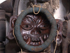 Handcrafted Metal Lakhe Mask: Nepalese Spiritual Art, Home Decor (12x14 Inches)