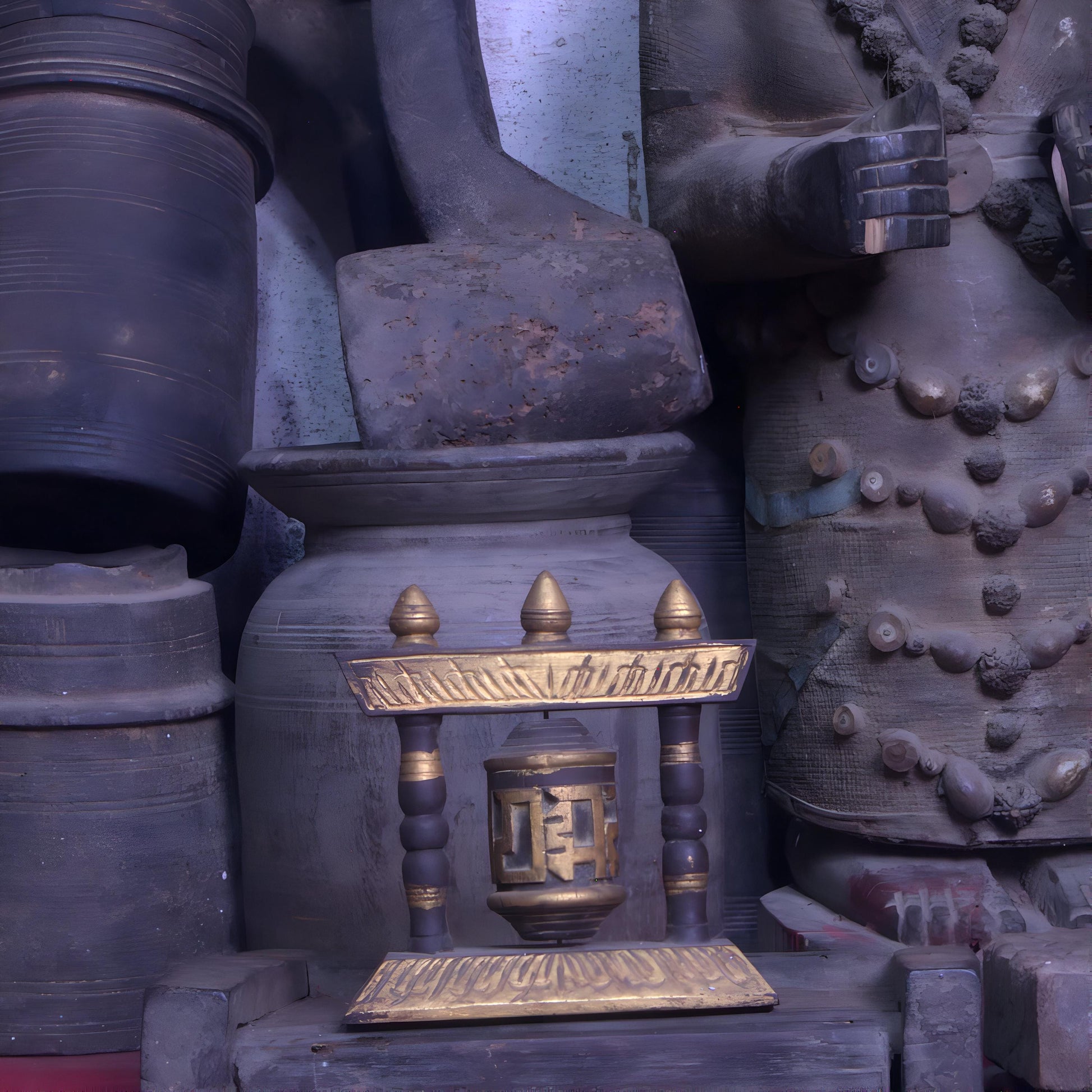 Handcrafted Prayer Wheel: Om Mani Padme Hum Mantra - Tibetan Decor