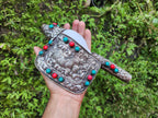 Tibetan Vajra Conch Shell – Sacred Blowing Sankha With Intricate Handcrafted Artistry