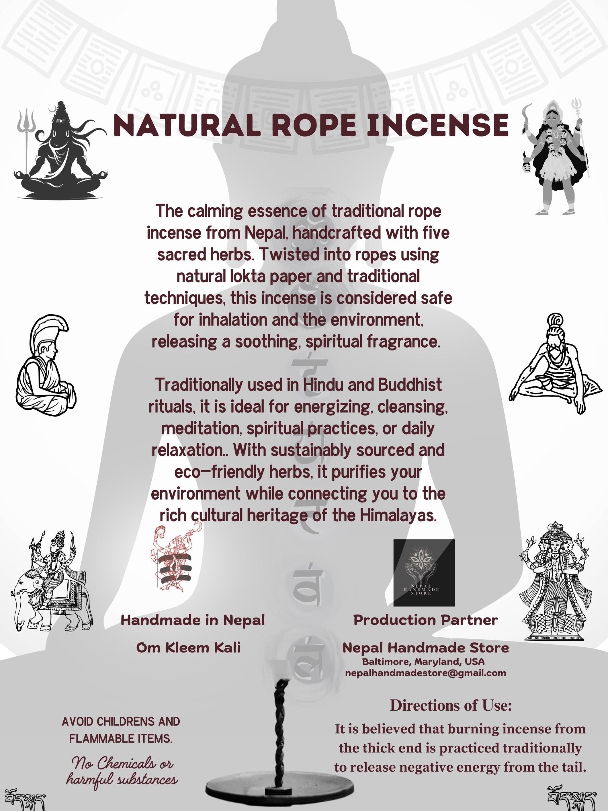 Traditional Rope Incense Of Nepal, 5 Herbs, Bulk Price
