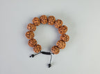 Rudraksha Extra Large 25mm 5 Mukhi Bracelet From Nepal, Premium Natural Nepalese Rudraksha Seeds