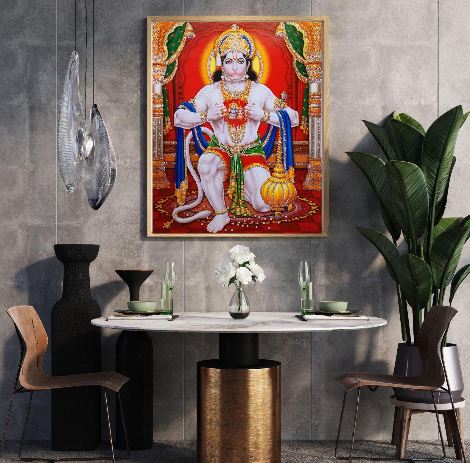 Hanuman Devotional Art Print: Hindu God, Strength and Protection (Digital Download)