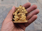 Brass Shiva Family Statue: Handmade Hindu Idol from Nepal