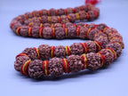 Large Rudraksha Bead Mala: 54 or 108 Beads, Natural Nepal Necklace