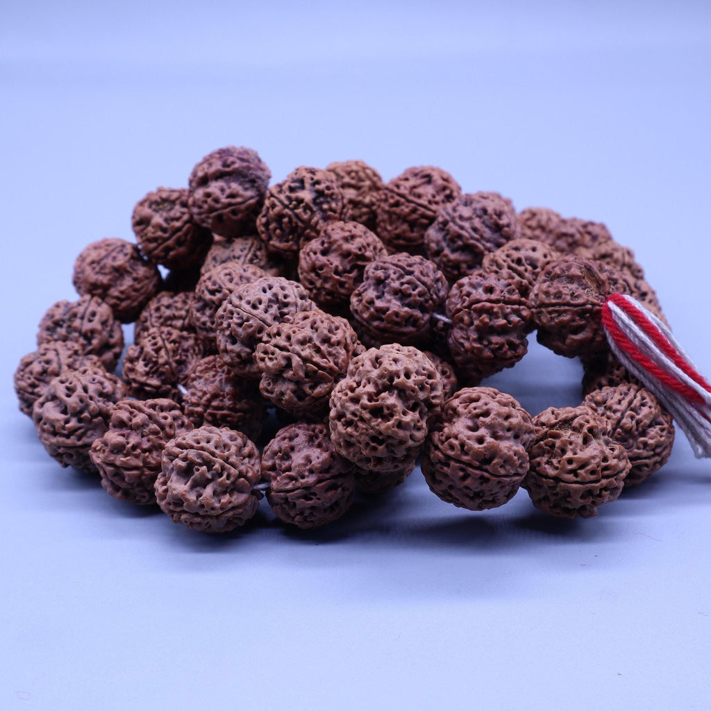 Rudraksha Japa Mala Necklace: Om Shiva Prayer Beads From Nepal