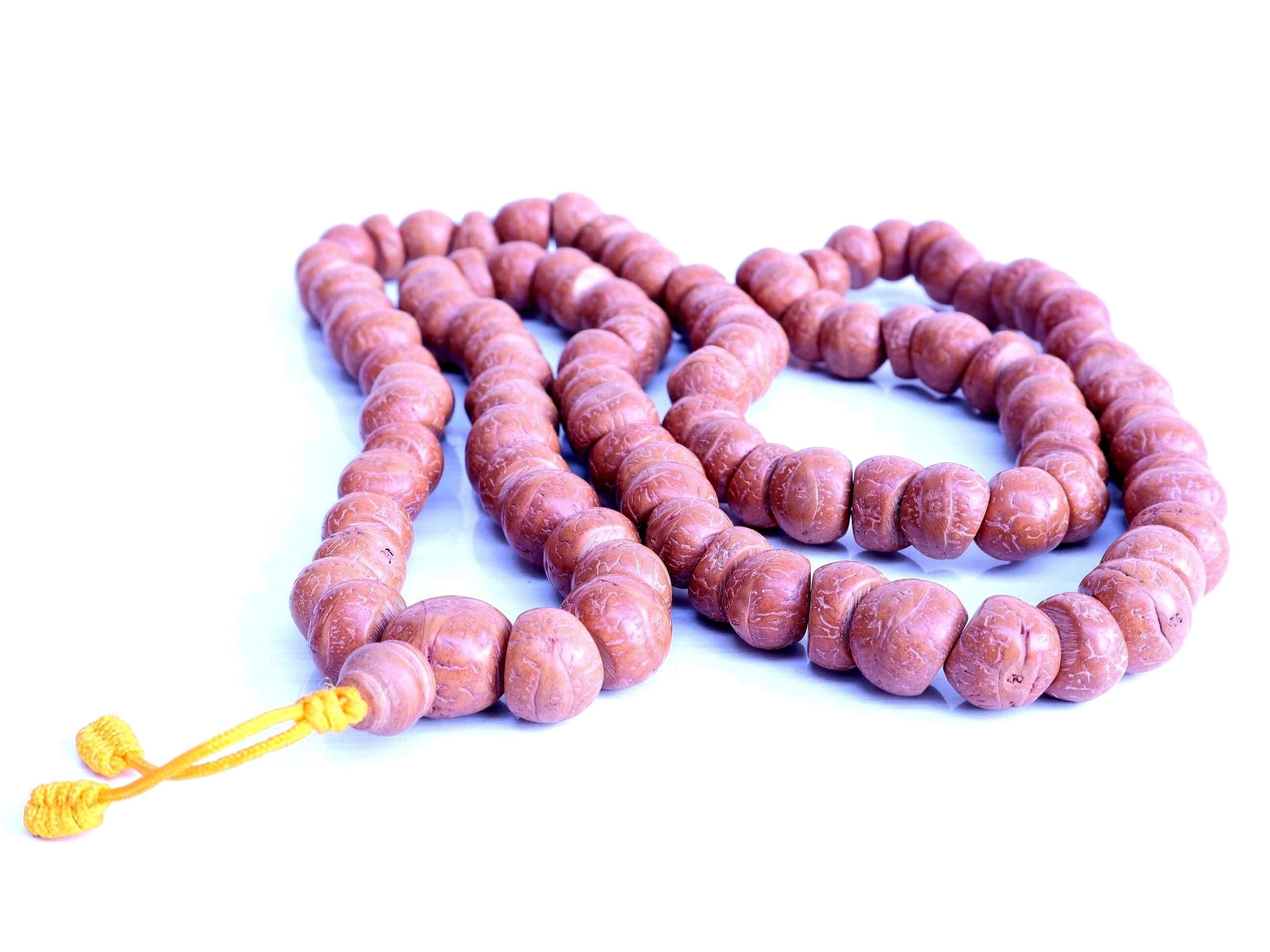 Bodhi Seed Mala: Hand-Rubbed Phoenix Eye Prayer Beads, Nepal