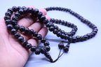 Hand Carved Bone Skull Mala: Tibetan Prayer Beads Necklace