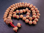 9 Mukhi Rudraksha Mala: Custom Empowerment Necklace, Sacred Meditation Beads