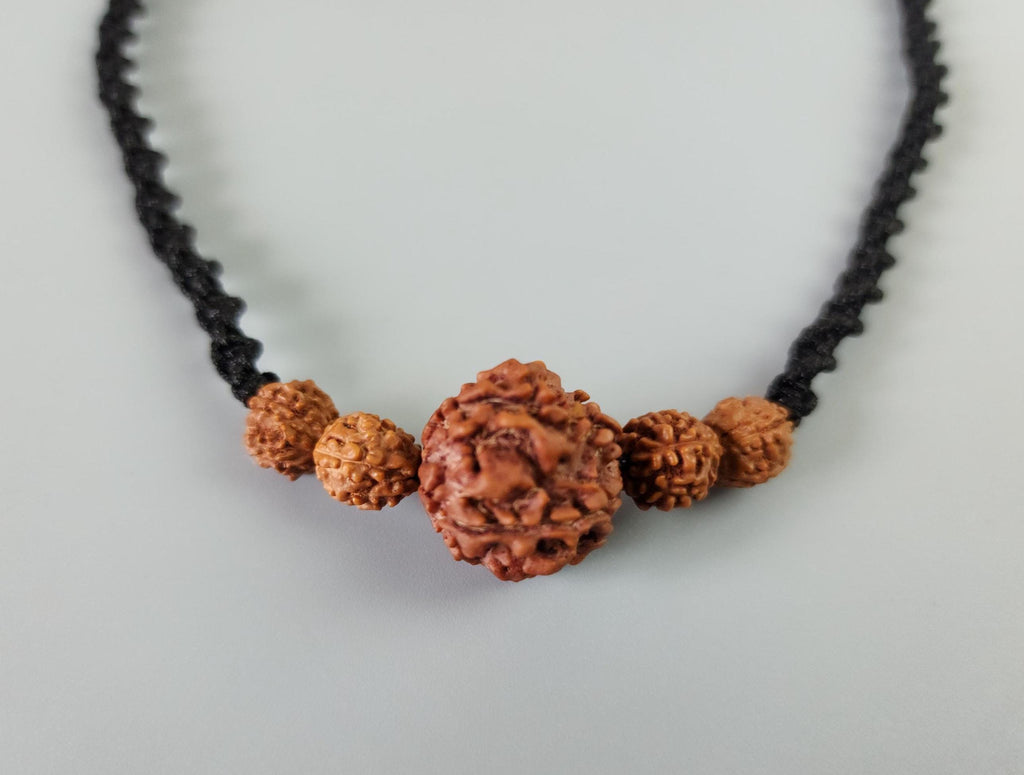 Hand Knotted Rudraksha Mala, Natural Nepalese Beads, Spiritual Necklace