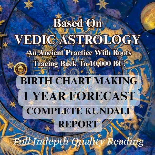 Personalized Vedic Astrology Birth Chart (Kundali) - Nepal Astrology Report (PDF Download