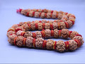 Large Rudraksha Beads Mala, Natural 5 Mukhi Nepalese Japa Mala 54 or 108 Beads