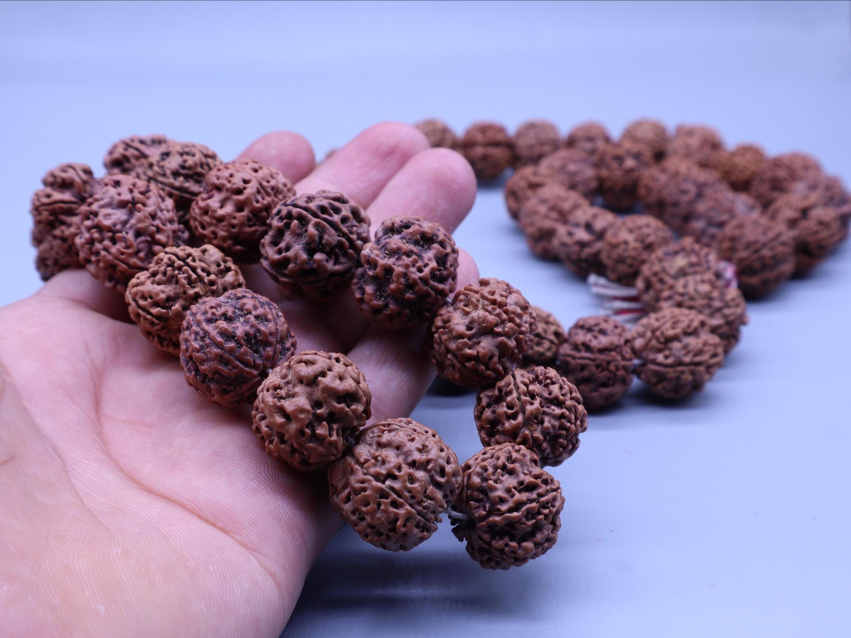 Rudraksha Japa Mala Necklace: Om Shiva Prayer Beads From Nepal