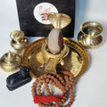 Narmada Shiva Lingam Gift Box: Sacred Hindu Puja Set, Handmade in Nepal