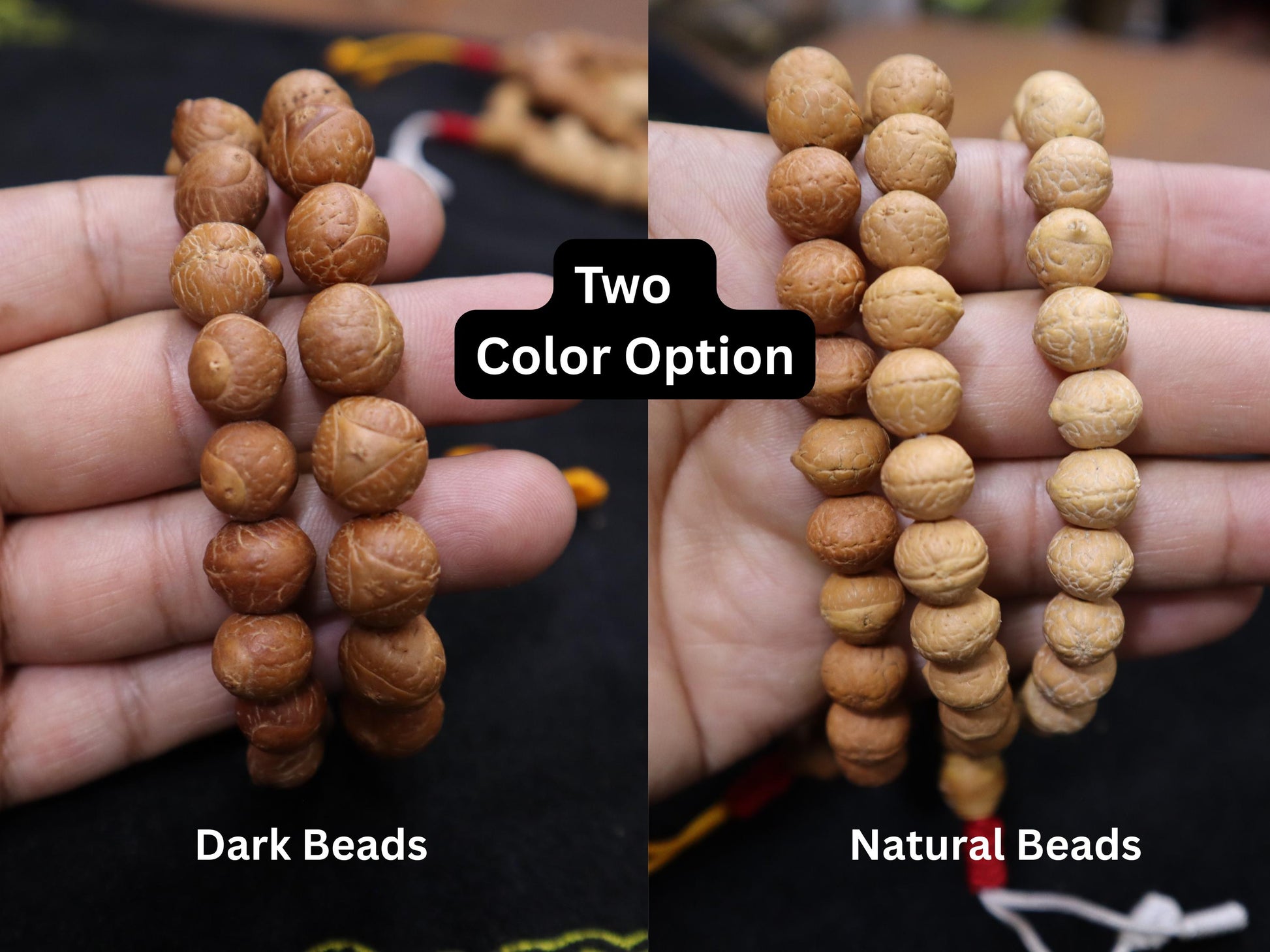 8 to 12 mm Bodhi Seed Prayer Beads: Timal Nepal Buddha Chitta