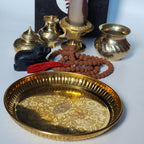 Narmada Shiva Lingam Gift Box: Sacred Hindu Puja Set, Handmade in Nepal