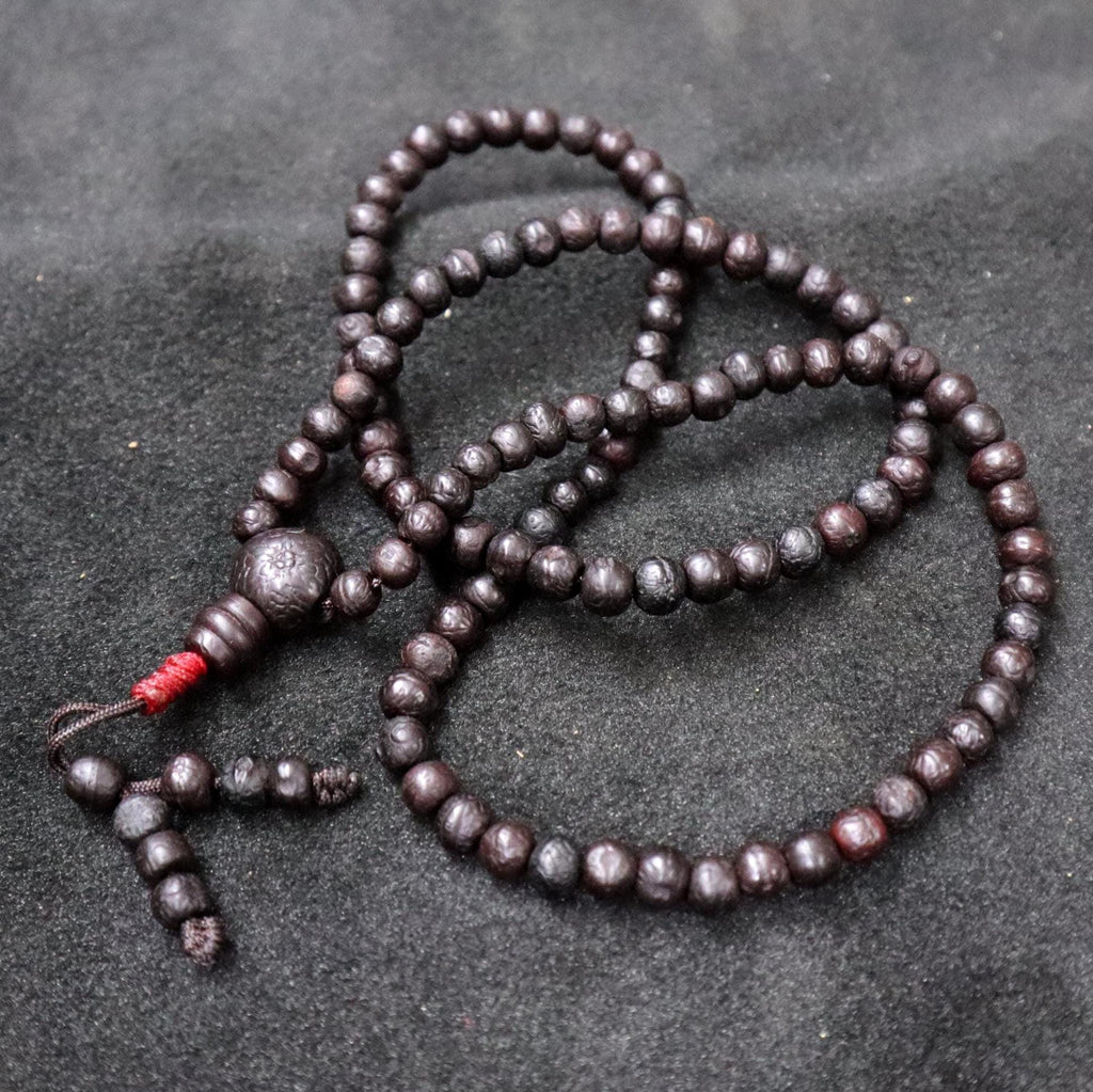 Rare 7mm Bodhi Seed Prayer Beads: Buddha Chitta Mala From Nepal