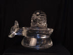 Sphatik Shiva Linga Statue: Hand-Carved Quartz Crystal, Himalayan Temple Art