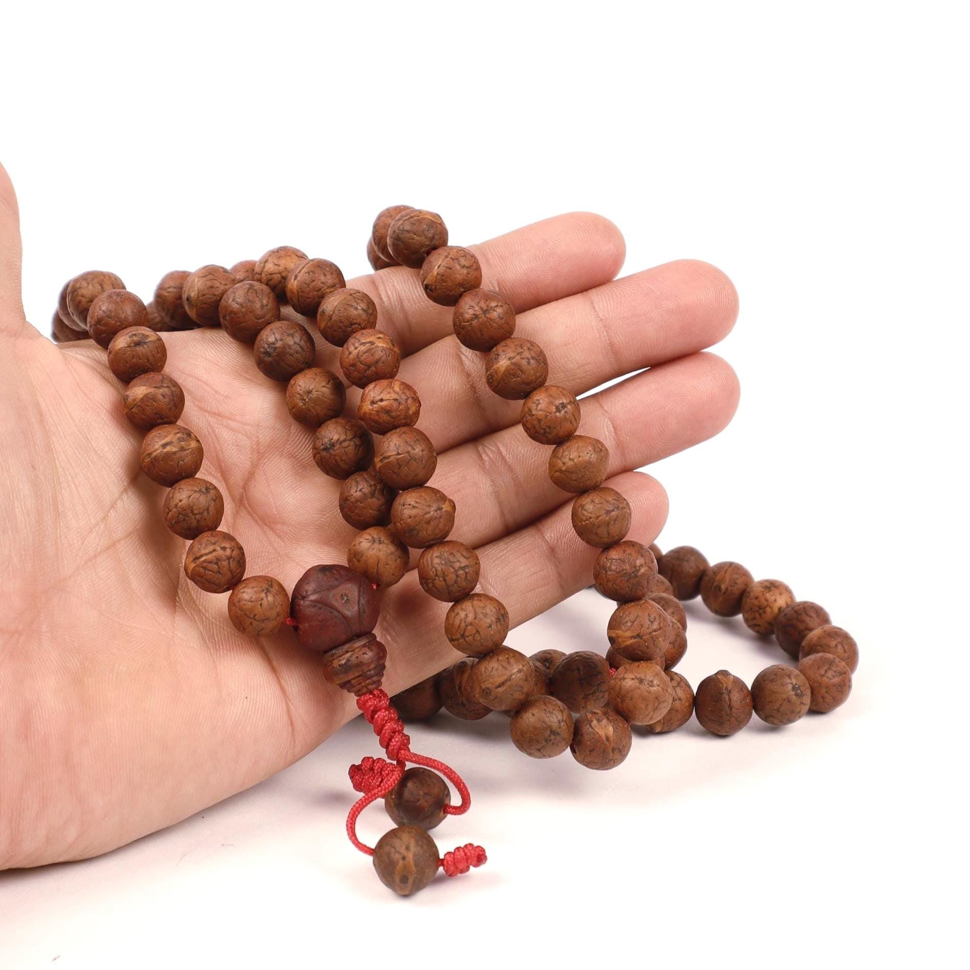 11mm Tibetan Buddhist Prayer Beads, Phoenix Eye Seed, Vajrayana Buddhism