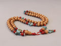 Tibetan Sandalwood Turquoise Mala, Protective Buddhist Necklace