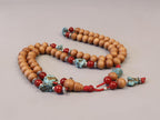Tibetan Sandalwood Turquoise Mala, Protective Buddhist Necklace