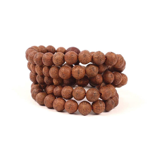 10mm Bodhi Seed Mala, Buddha Chitra Prayer Beads From Temal Nepal