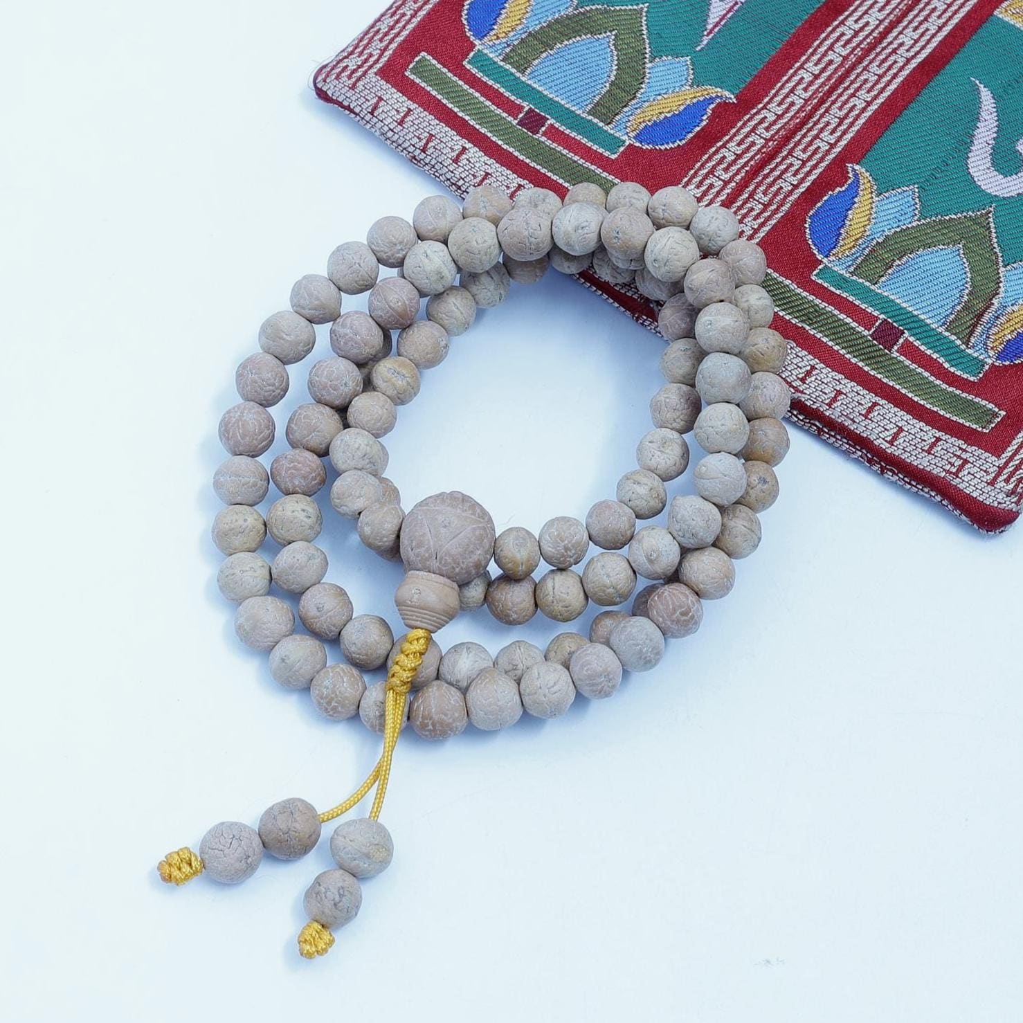 A+ Grade Raw Bodhi Seed Mala, Buddha Chitta Phoenix Eye Tibetan Prayer Beads