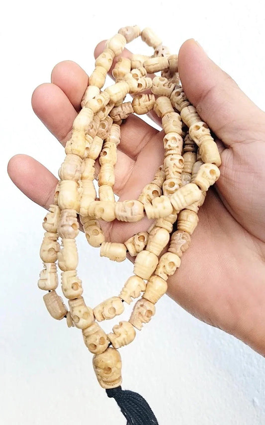 Mahakal Hand Carved Prayer Bone Japa Mala