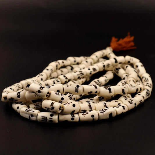 Tibetan Bhairav Skull Bone Prayer Beads