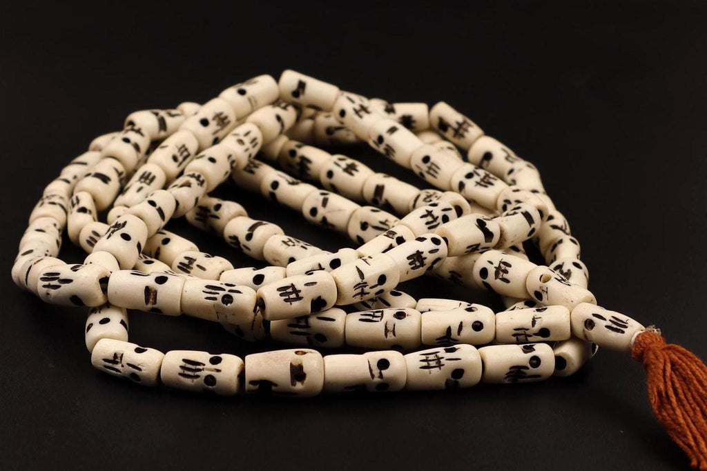 Tibetan Bhairav Skull Bone Prayer Beads