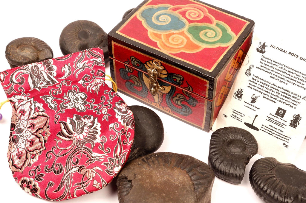 Red Golden Shaligram, Sacred Fossil From Kali Gandaki Nepal, Free Gifts Included