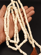 Natural White Tibetan Yak Bone Bead Handmade Mala