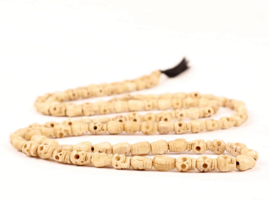 Mahakal Hand Carved Prayer Bone Japa Mala