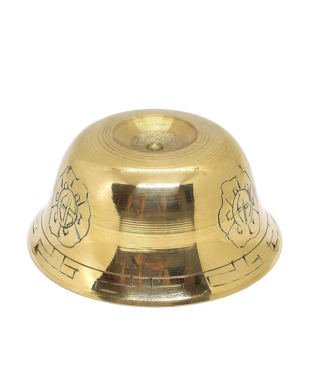 Tibetan Water Offering Brass Bowl With Engraving Set Of 7