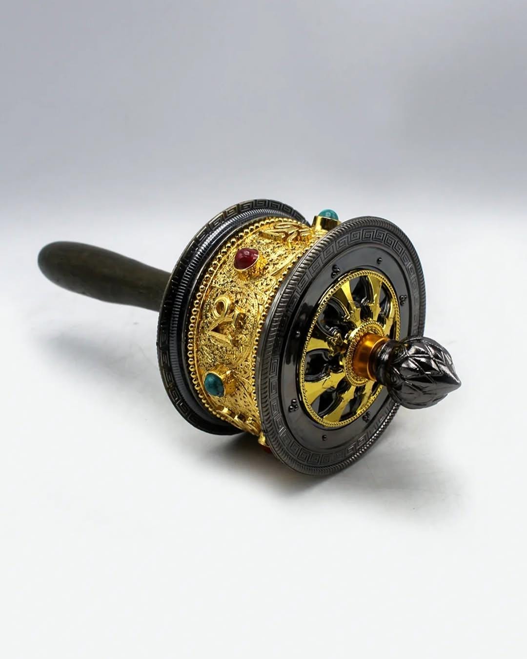 Tibetan Hand Prayer Wheel With Mantra For Buddhist Meditation Practice