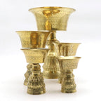 Butter Lamp For Buddhist Altar Ritual And Daily Offering, Set Of 7