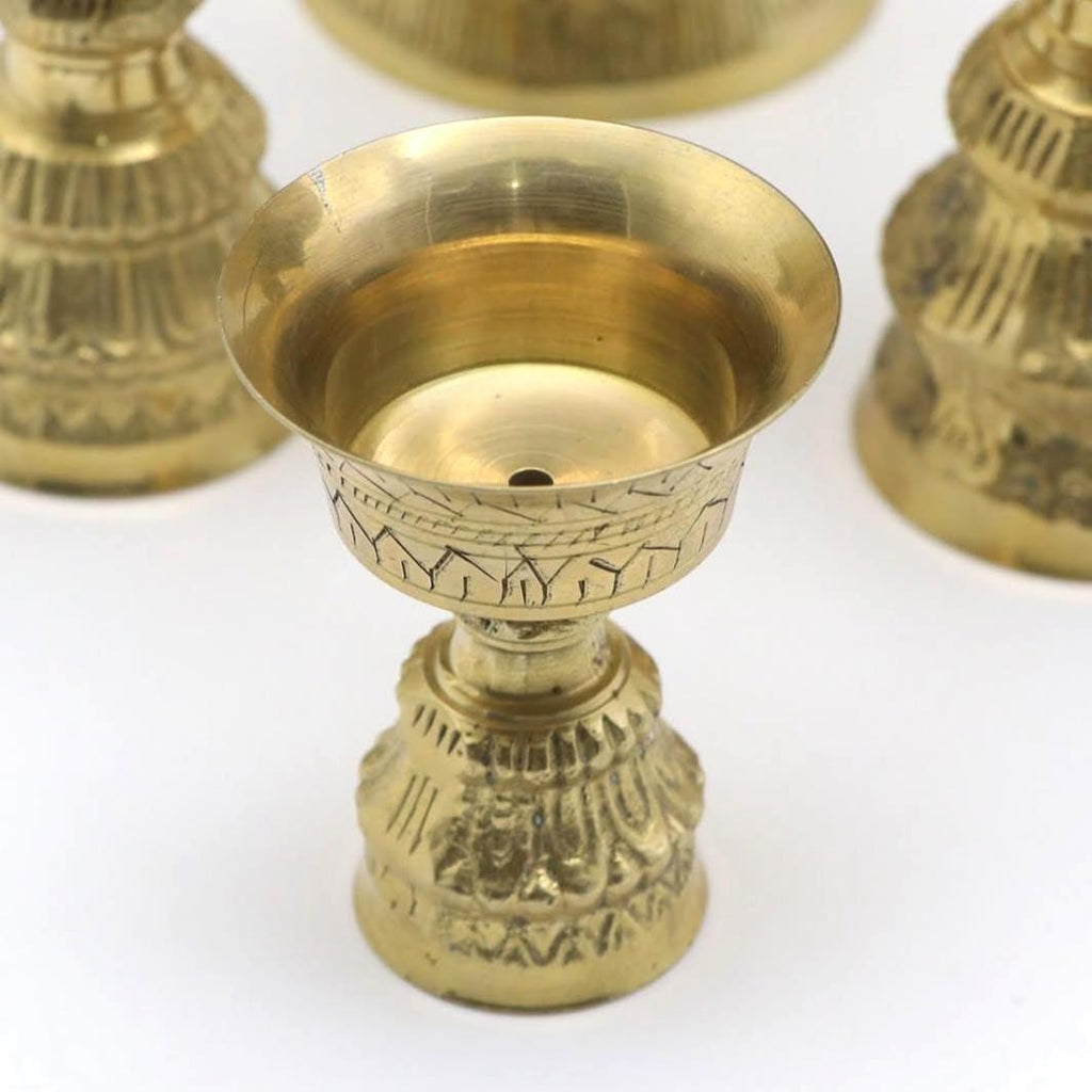 Butter Lamp For Buddhist Altar Ritual And Daily Offering, Set Of 7