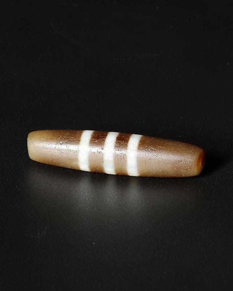 Antique Himalayan Dzi Bead | Tibetan Dzi Amulet | Protection Charm | 53*12mm