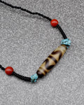 Tibetan Original Tiger Tooth Dalo Dzi Bead Necklace