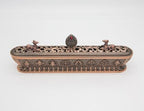 Tibetan Buddhist Incense Burner With Wheel of Dharma And Deer Shrine Decor