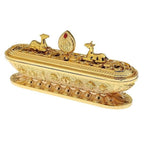 Tibetan Buddhist Incense Burner With Wheel of Dharma And Deer Shrine Decor