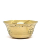 Tibetan Water Offering Brass Bowl With Engraving Set Of 7