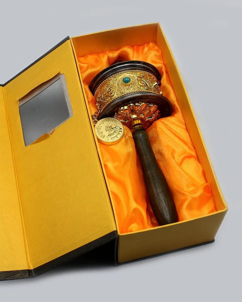 Tibetan Hand Prayer Wheel With Mantra For Buddhist Meditation Practice