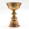 Tibetan Copper Butter Lamp For Shrine and Sacred Light Offering