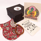 Om Kali Mala, Howlite Skull & Rudraksha Beads Necklace