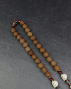 Bodhi Seeds And Howlite Skull Beads Mala