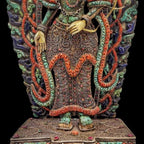 Vintage Silver Padmapani Lokeshvara Statue 1980's Himalayan Collectible