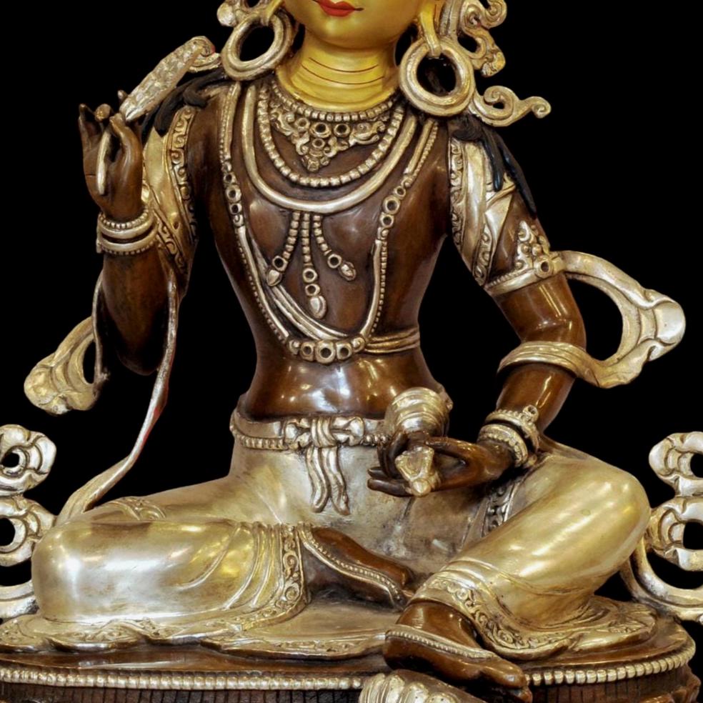 Antique Buddha Statue - 13" Tall Nepal Art Collector Piece