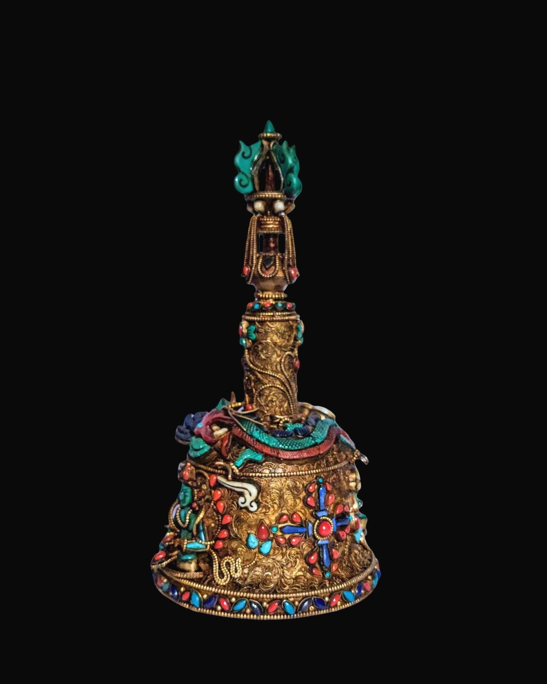 Antique Bell, Dorje Vajra and Phurba Tibetan Ritual Set