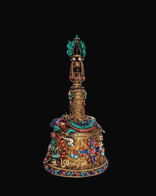 Antique Bell, Dorje Vajra and Phurba Tibetan Ritual Set