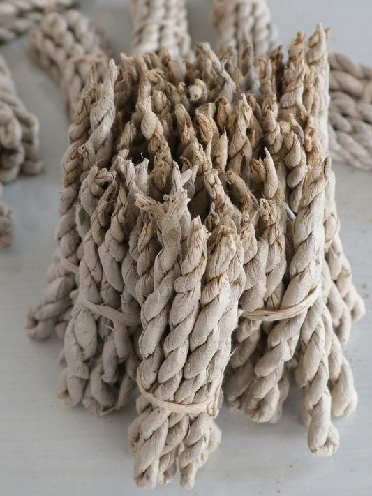 Bundle of hand-twisted traditional cotton sacred threads